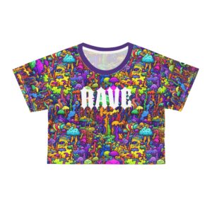 Toxic Mushrooms - Rave Crop Tee